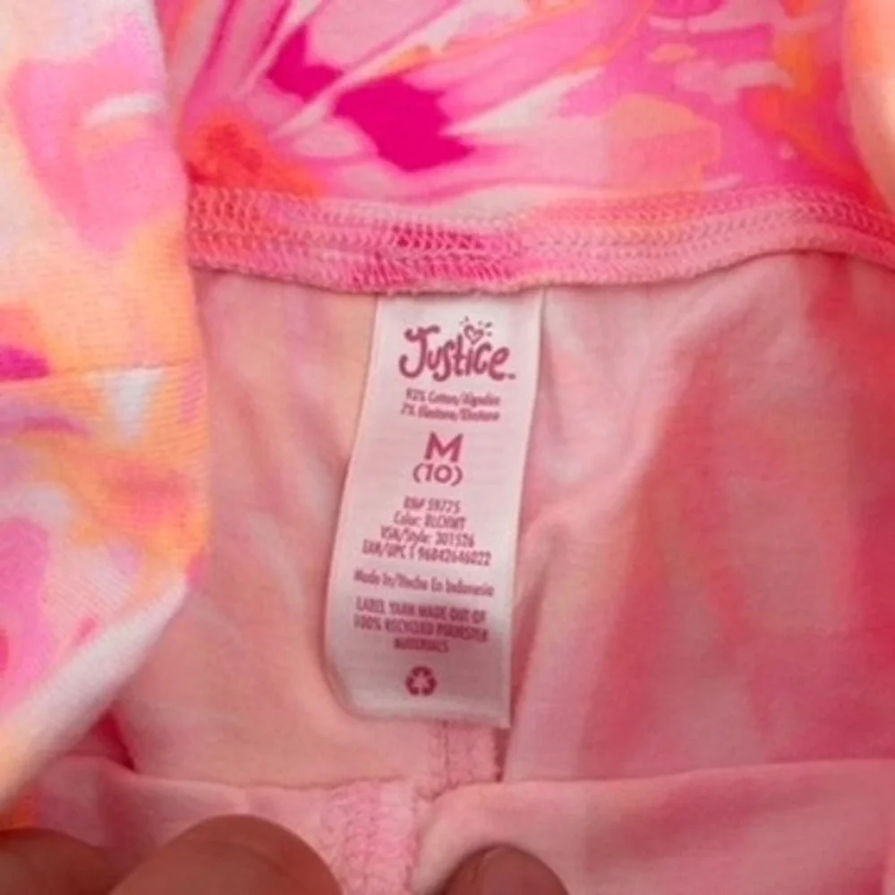 Justice Girls Costa Rica Social Club Graphic Tee and Tie Dye Bike Shorts Set M10